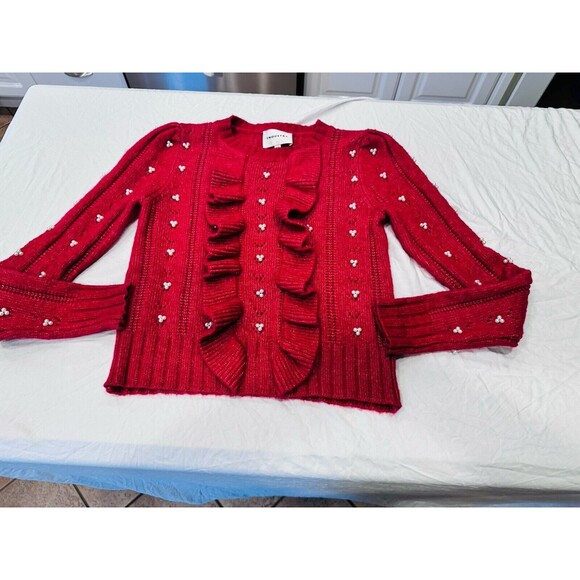 Industry sweater size M Burgundy Red  Embedded Mint Conditions - Picture 8 of 11